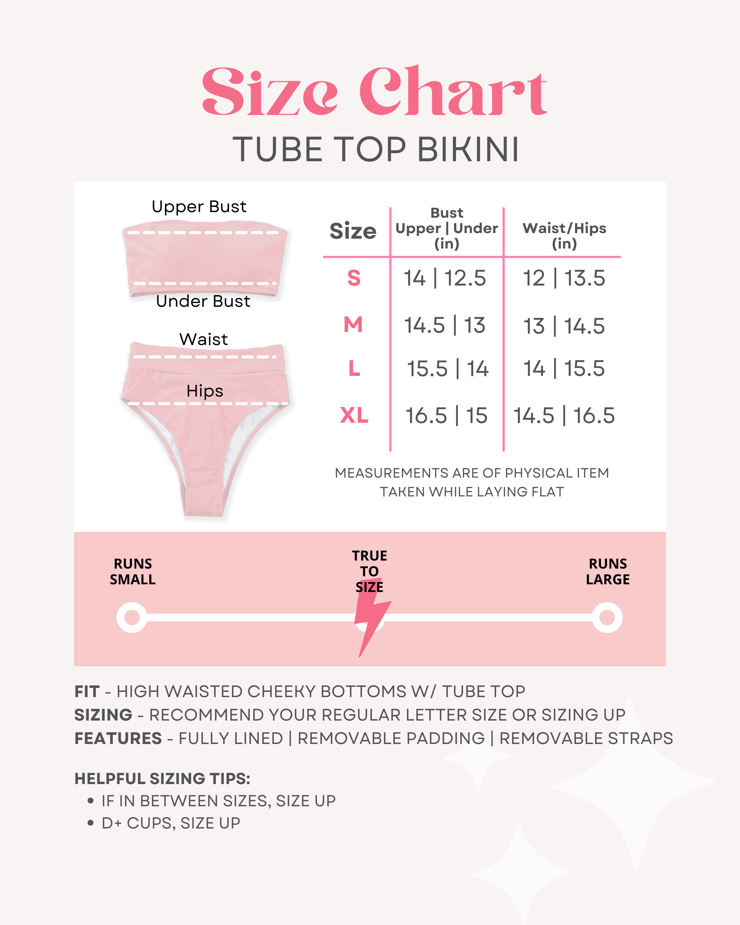 Light Pink Bow Bikini | High Waisted Swim