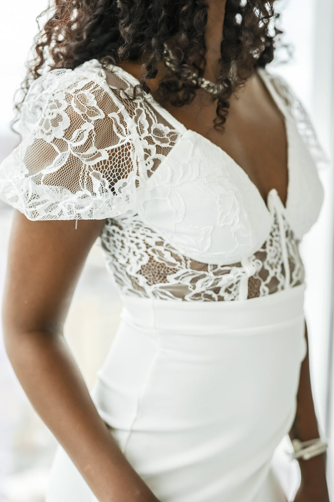 The Charlotte Dress | Sheer Lace Bodice Small The Charlotte Dress | Sheer Lace Bodice Small